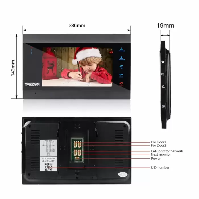 TMEZON Video Doorbell IP monitor (need to work with outdoor unit, cannot buy alone)Please contact me before buying — image 5