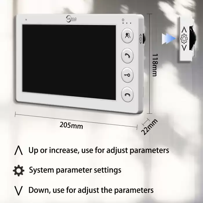 4 Unit Multi Apartments Intercom Video Doorbell with RFID Card Unlock 7inch 4Wired Video Door Phone System — image 6