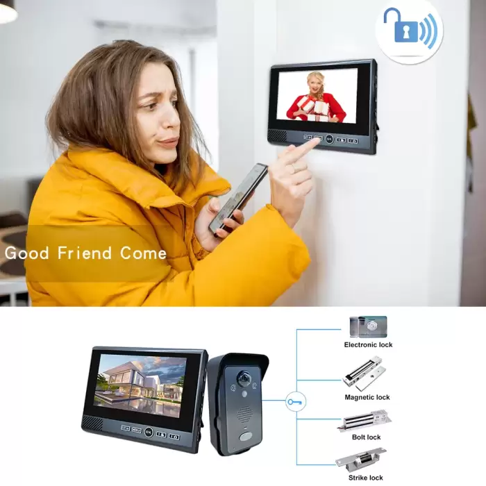 TUYA 1080P Wireless Video Intercom Punch-Free Motion Detection Long Standby Visual Doorbell Security System for Home 2.4Ghz — image 4