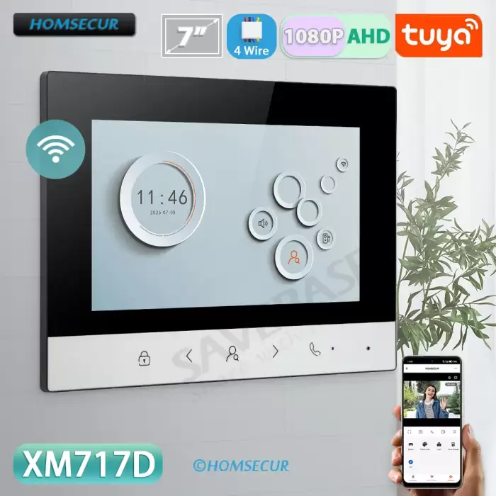 Tuya Smart WIFI Indoor Monitor 7"/10" LCD Screen for 4 Wire HD 1080P Hands Free Video Door Phone Intercom Doorbell Home Security — image 2