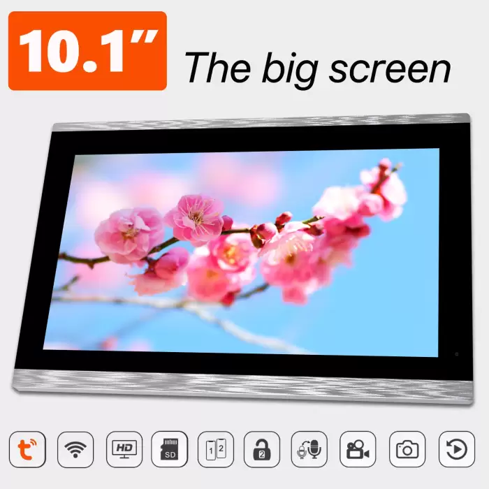 1080P 10 Inch Touch Screen Wifi Video Doorbell, Smart TUYA Home Video Intercom 32G Card Rceord Kit Motion Detection ID Unlcok — image 3
