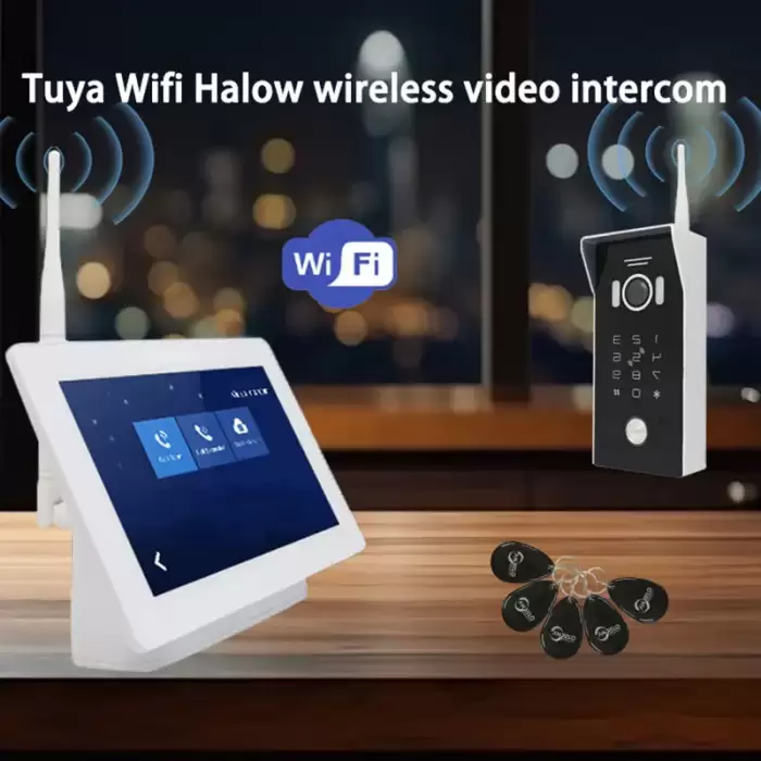 Tuya Smart Home Doorphone 7inch Touch Screen WIFI Wireless Doorbell Video Intercom System with Password and RFID Access Unlock — image 3
