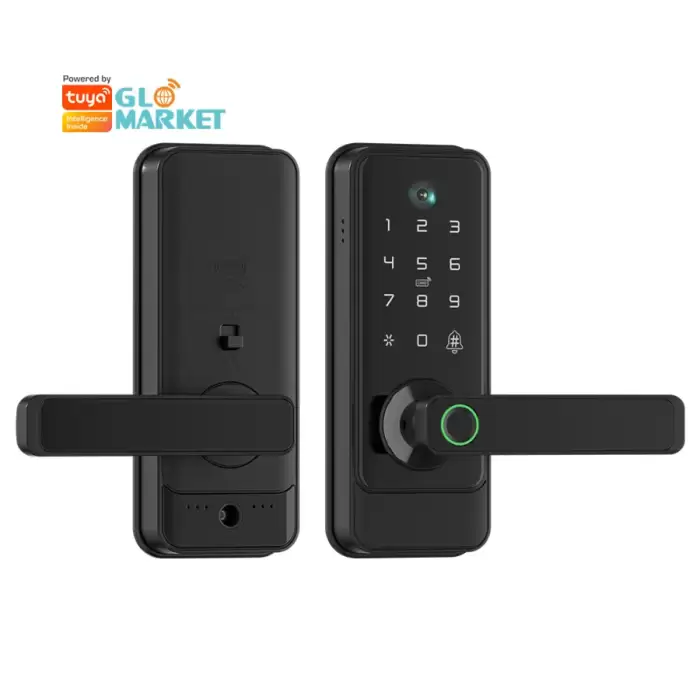 Glomarket Tuya Wifi Keyless Deadbolt Lock Serraduras Electric Handle Front Door Lock With Keypad Smart Fingerprint Digital Lock — image 2