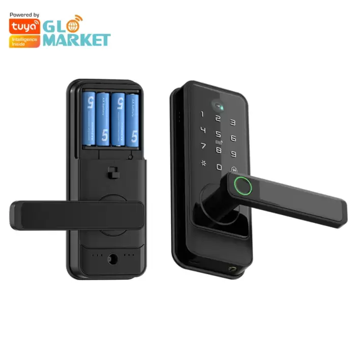 Glomarket Tuya Wifi Keyless Deadbolt Lock Serraduras Electric Handle Front Door Lock With Keypad Smart Fingerprint Digital Lock — image 5