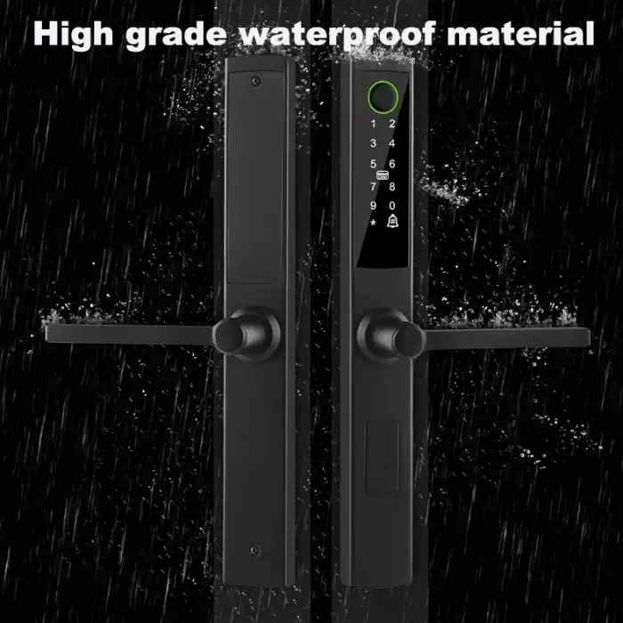 Glomarket Outdoor Waterproof Tuya Sliding Door Digital Fingerprint Smart Door Lock Aluminum Smart Lock — image 5
