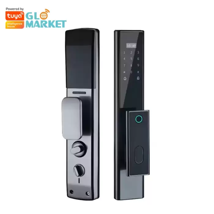 Glomarket Wireless Biometric Fingerprint Security Fully Automatic Smart Lock Digital Password Card Key Lock With Camera — image 2