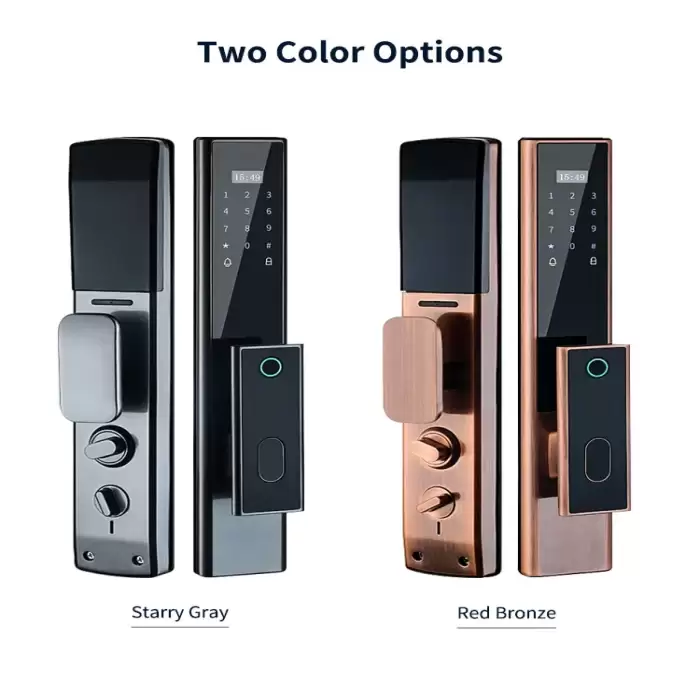 Glomarket Wireless Biometric Fingerprint Security Fully Automatic Smart Lock Digital Password Card Key Lock With Camera — image 6