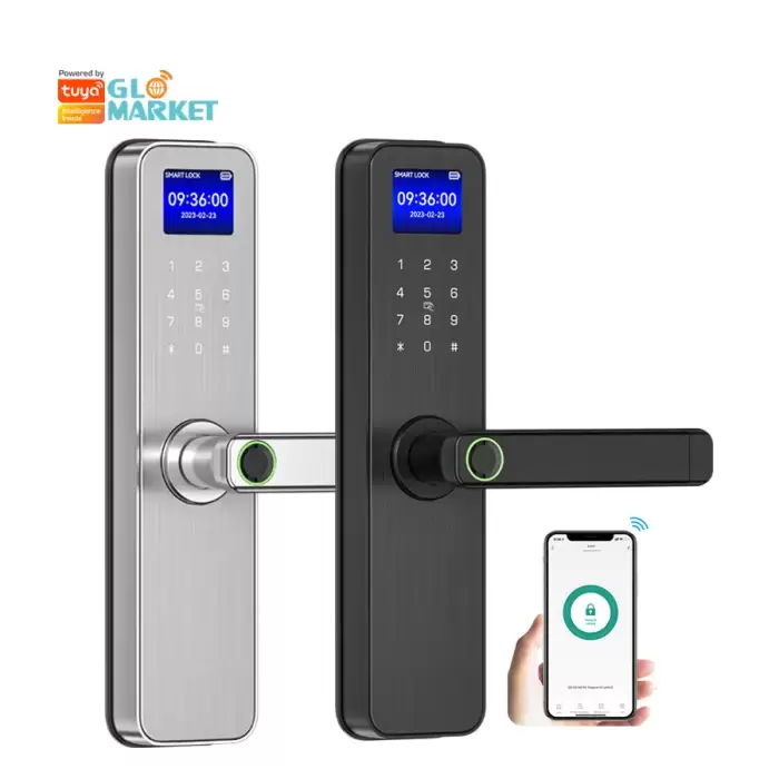 Glomarket App Control Biometric Fingerprint Smart Hotel Lock Electronic Digital Password Cerradura Inteligente Tuya Smart Lock — image 2