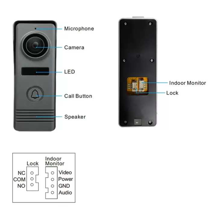 4 Wired Video Intercom System RFID Unlock Camera Doorbell with 7 Inch Screen Night Vision Home Door Bell for Villa M72T — image 3