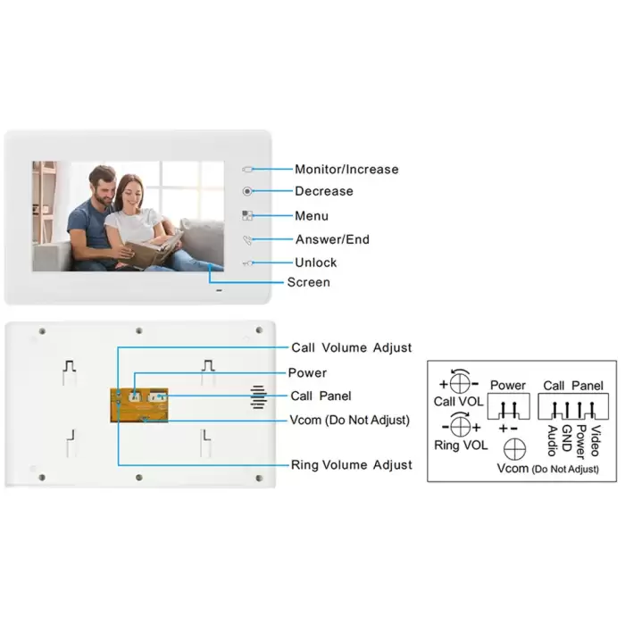 4 Wired Video Intercom System RFID Unlock Camera Doorbell with 7 Inch Screen Night Vision Home Door Bell for Villa M72T — image 4
