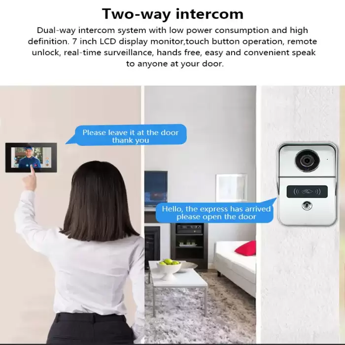 Tuya Smart Wifi 2-Wire Intercom Video Doorbell System For Home Door Phone Support IP Camera — image 6
