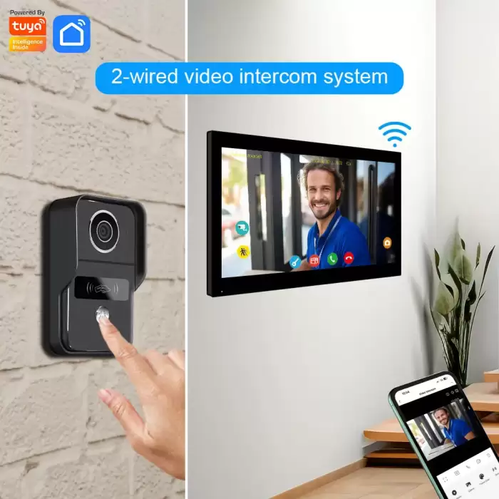 Tuya Smart Wifi 2-Wire Intercom Video Doorbell System For Home Door Phone Support IP Camera — image 8