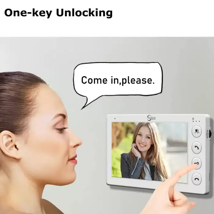 2 Unit Multi Apartments Intercom Video Doorbell with RFID Card Unlock 7inch 4Wired Video Door Phone System — image 4