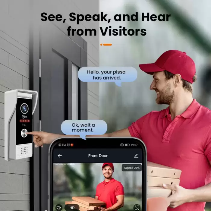 1080P 7 inch 10 Wifi Video Doorbell Intercom Tuya Smart Home Wireless Doorphone RFID Access Control System for Villa Apartment — image 4