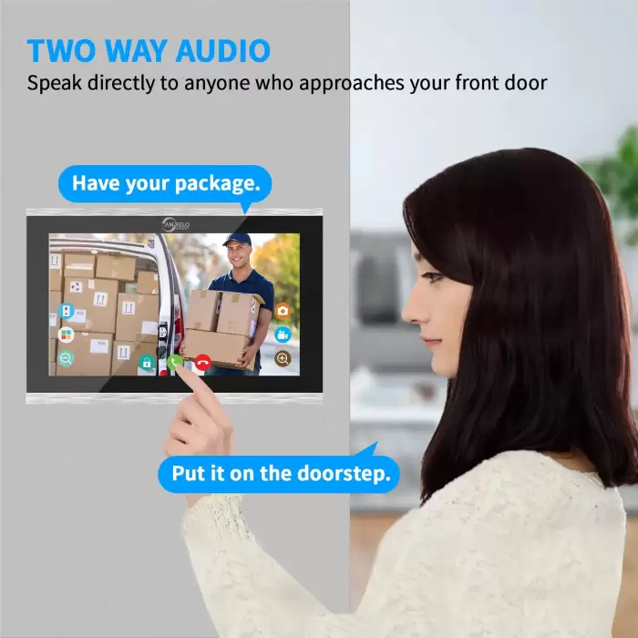 Fingerprint 5in1 Unlock Wifi Doorbell Video Intercom System For Home Doorphone Tuya Smart 1080P Touch Monitor Security Protect — image 3