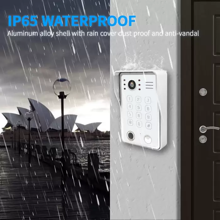 Fingerprint 5in1 Unlock Wifi Doorbell Video Intercom System For Home Doorphone Tuya Smart 1080P Touch Monitor Security Protect — image 4