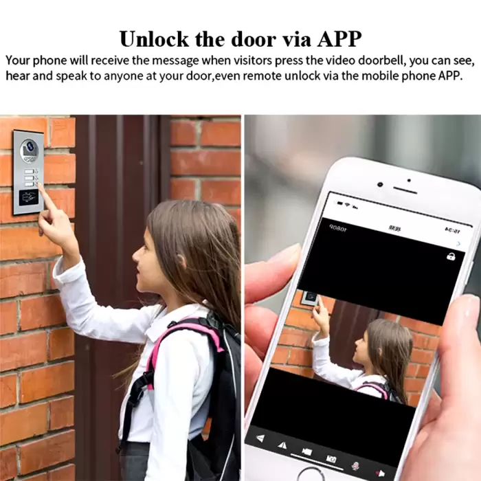 Multi-Family Building 7" Wifi Tuya Smart Video Intercom For Home Video Doorphone Doorbell Camera Villa Security System Apartment — image 3