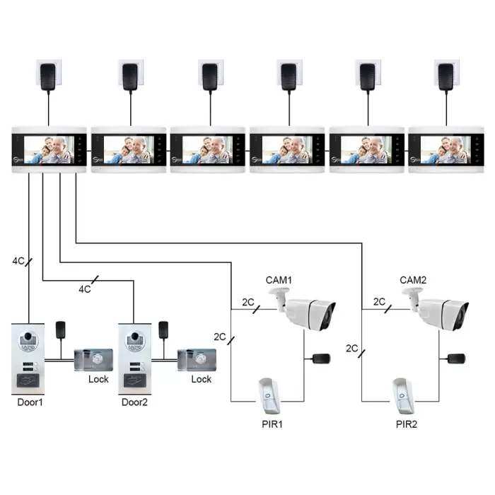 Multi-Family Building 7" Wifi Tuya Smart Video Intercom For Home Video Doorphone Doorbell Camera Villa Security System Apartment — image 5