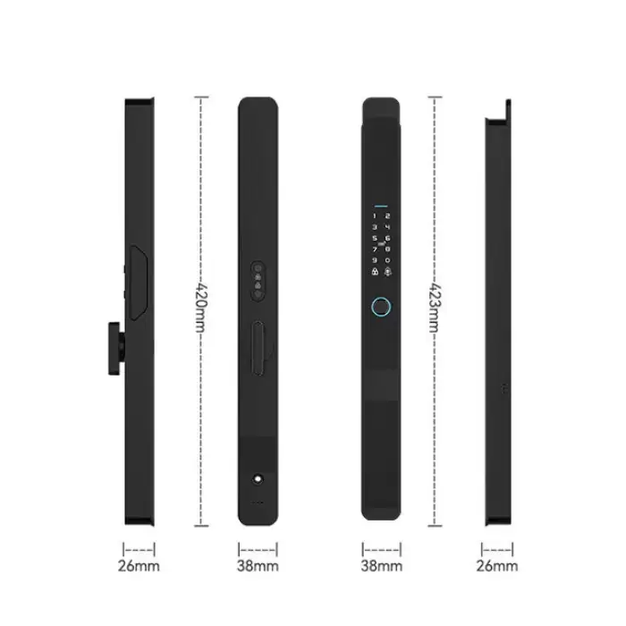 Glomarket Tuya Digital Automatic Electronic Biometric Lock Wifi Inteligente Lock Narrow Edged Door Fingerprint Door Lock — image 4