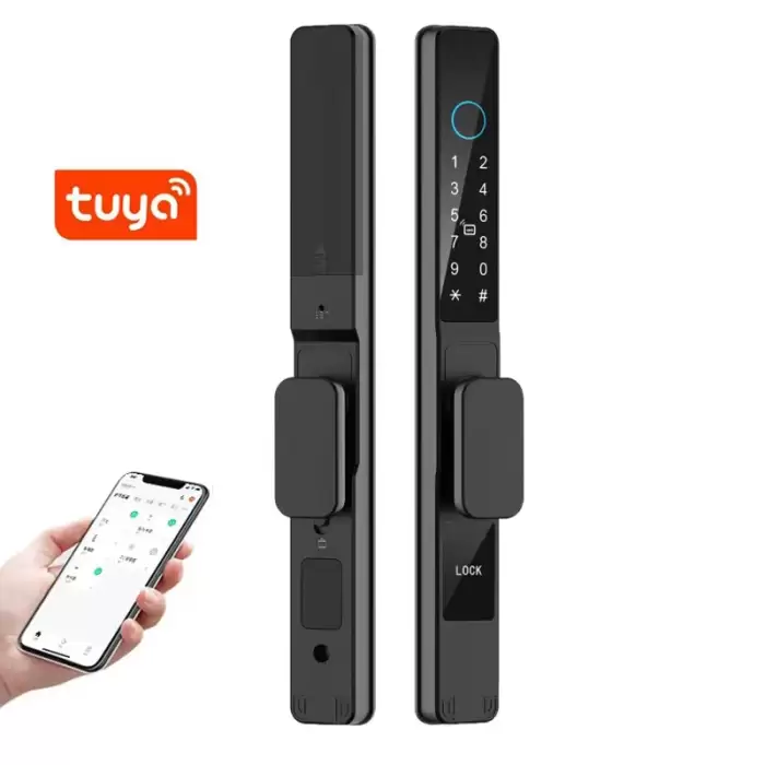 Tuya Smartlife App WiFi Smart Sliding Door Lock Fingerprint Password Keyless Entry Electronic Lock Waterproof Aluminum For Home — image 4