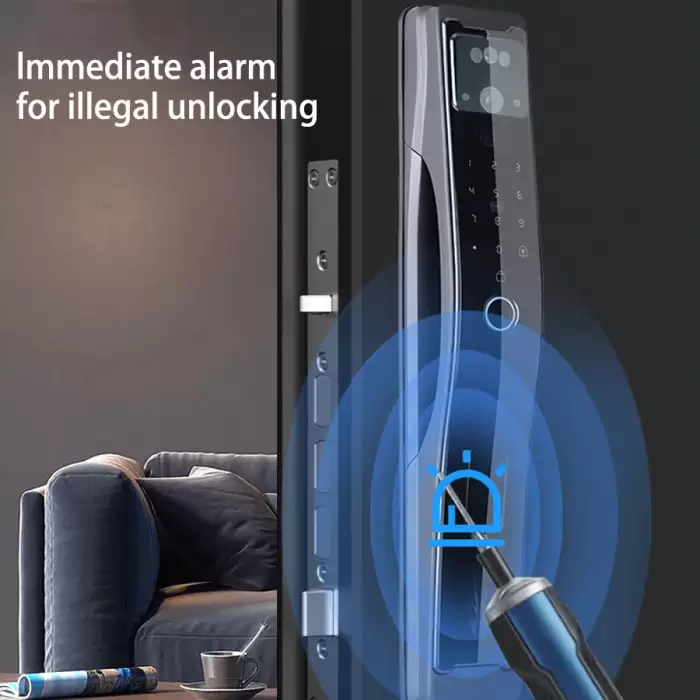Glomarket Tuya Face Recognition Smart Lock Wifi Digital Lock Biometric Electronic Fingerprint Wood Apartment Door Lock — image 4