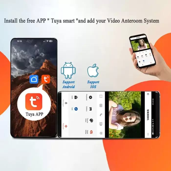 Tuya Smart 4.3 Inch LCD Intercom Video Doorbell Camera 1.0MP For Home Surveillance Video Doorphone Waterproof IR Night Vision — image 3