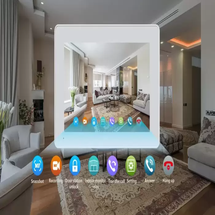 2 Wired BUS Video Intercom Doorbell Camera 1080P Tuya 10 Inch Touch Monitor With RFID Card Access For 4 Home Villa — image 5