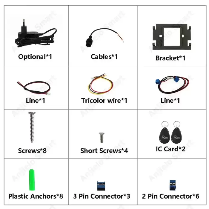 2 Wired BUS Video Intercom Doorbell Camera 1080P Tuya 10 Inch Touch Monitor With RFID Card Access For 4 Home Villa — image 7