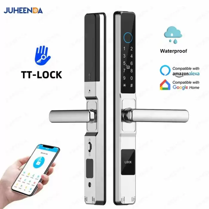 TTLock APP Waterproof Fingerprint Password Smart Lock For Outdoor Pull Push Sliding Aluminum Door 2885/ 3585/ 4585 /6085 Mortise — image 3