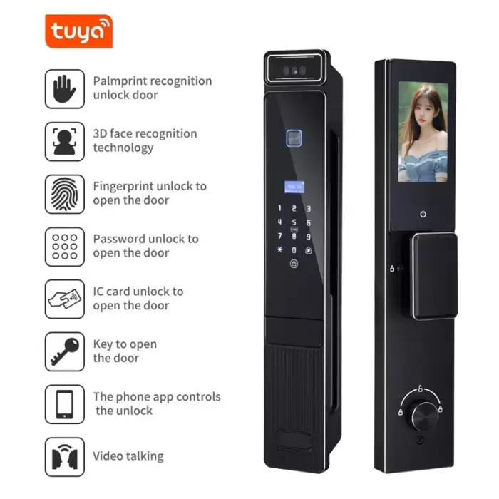 Glomarket Tuya 3D Face Recognition Fingerprint Automatic Intelligent Door Lock — image 3