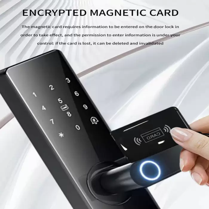 Glomarket Smart Lock Wifi Tuya App Control Fingerprint Electronic Digital Touch Screen Keypad Code Key Smart Door Lock — image 4