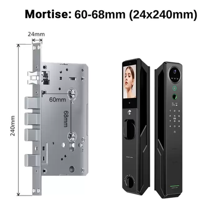 Glomarket Tuya Smart Door Lock Digital Security Cerradura Inteligente Biometric Face Password Card Fingerprint Smart Lock — image 4