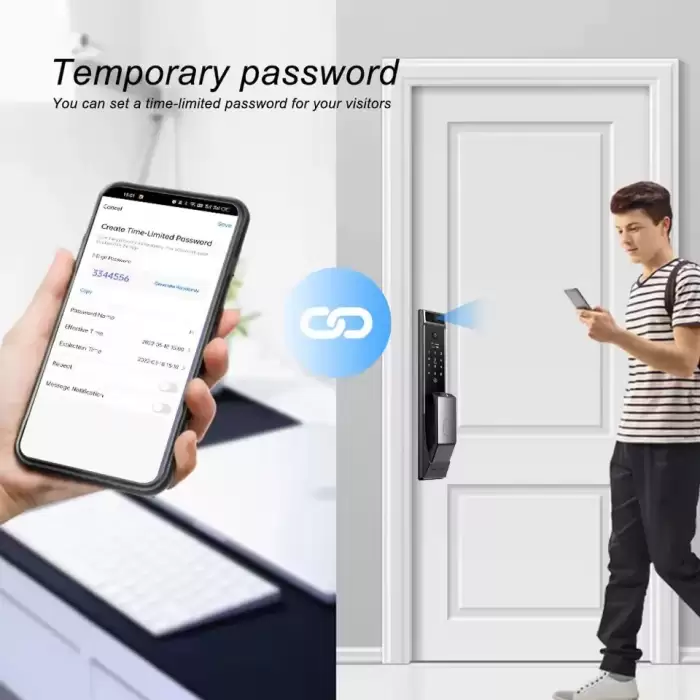 Glomarket Face Recognition Smart Door Lock With Camera Cerradura Inteligente Tuya Wifi Smart Fingerprint Digital Lock — image 5