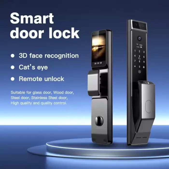 Glomarket Face Recognition Smart Door Lock With Camera Cerradura Inteligente Tuya Wifi Smart Fingerprint Digital Lock — image 6