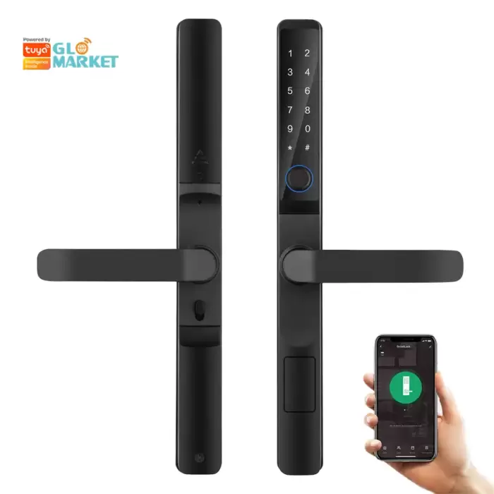 Glomarket Tuya Smart Waterproof Locks Fingerprint Biometric Remote Unlock Password Ttlock Digital Lock For Narrow Door — image 2