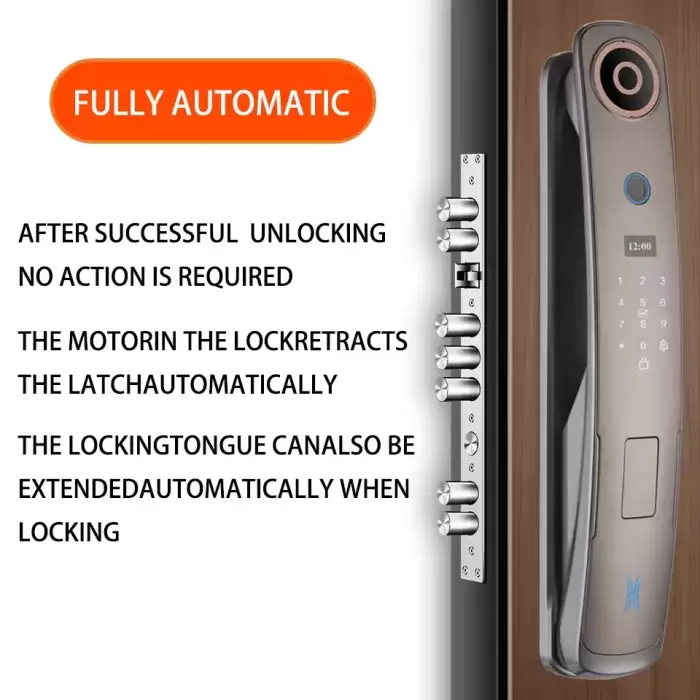 Glomarket Fully Automatic Fingerprint Tuya Smart Lock Digital Biometric Security Door Lock With Doorbell — image 3