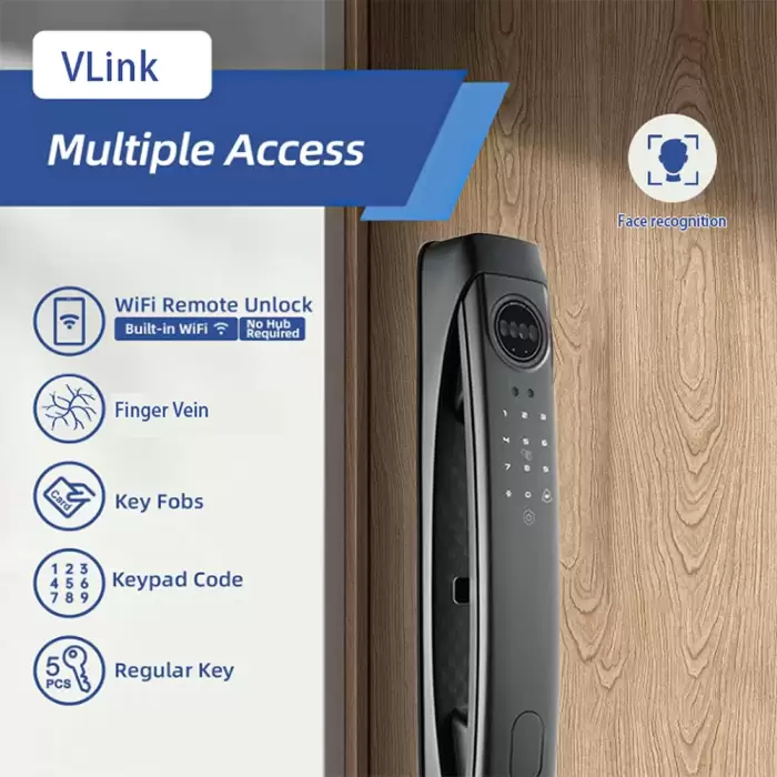 Glomarket 3d Face Recognition Digital Automatic Electronic Fingerprint Biometric Lock Cerradura Wifi Smart Lock — image 5