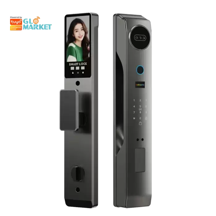 Glomarket 3d Face Recognition Smart Door Lock With Camera Digital Fingerprint Fully Automatic Tuya Wifi Security Locks — image 2