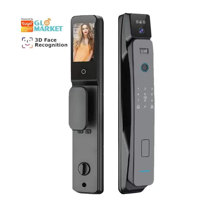 Glomarket Tuya Wifi Fully Automatic Digital Cerradura Inteligente With Camera Face Recognition Biometric Fingerprint Smart Lock — image 2