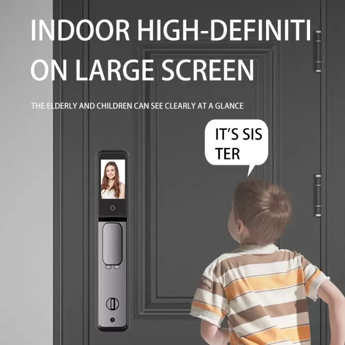 Glomarket Tuya Wifi Fully Automatic Digital Cerradura Inteligente With Camera Face Recognition Biometric Fingerprint Smart Lock — image 3