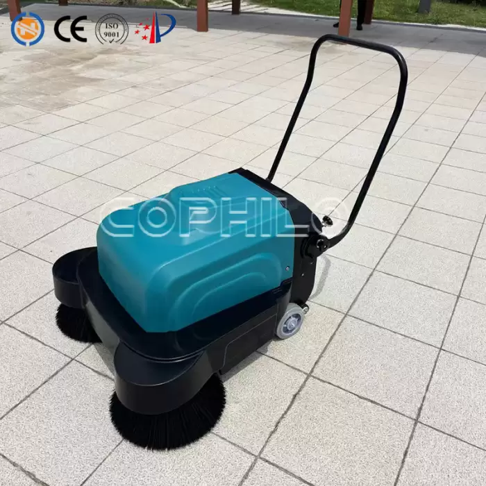 Cordless Hand-Push Electric Industrial Floor Sweeper — image 2