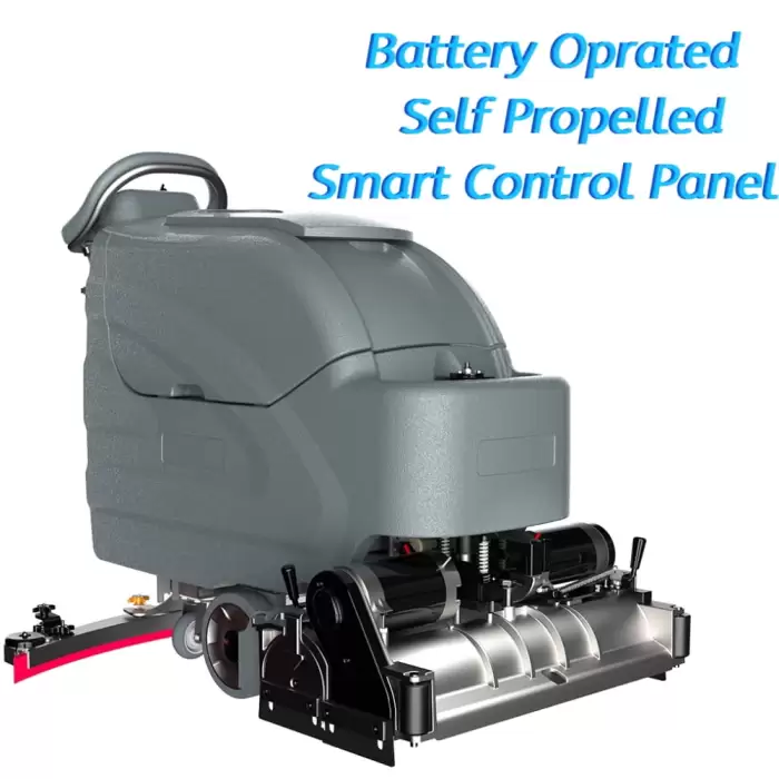 Walk Behind Floor Scrubber Sweeper Self Propelled Cordless — image 3