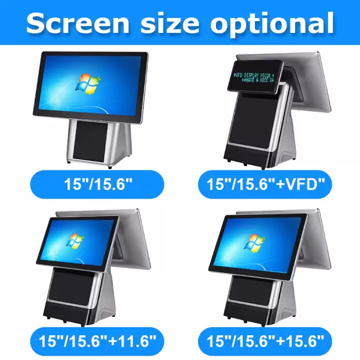 15.6 Inch Windows All In One Touch Dual Screen POS System — image 5