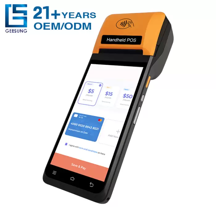 5.5 Inch 4G POS Machine Supermarket Handheld Android 13 8-Core Mobile POS Terminal with 58mm Thermal Printer — image 5