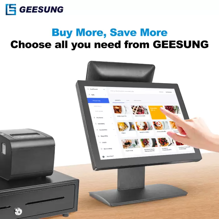 Full Set of POS Equipment Dual Screen Cash Register POS Software Machine for Retail System — image 2