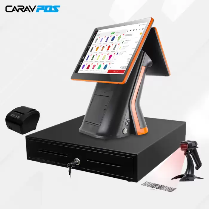 Carav 15.6 Inch All-in-One Capacitive Dual Touch Screen POS System — image 2