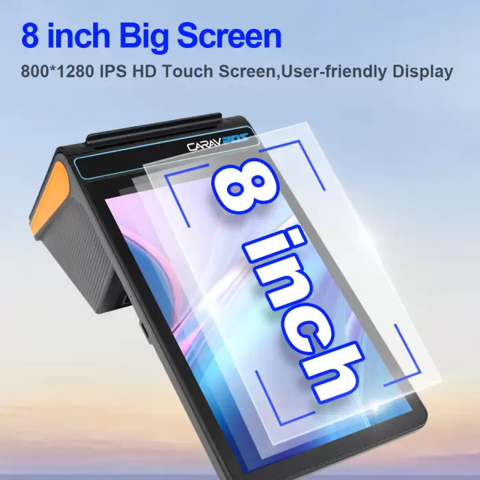 Integrated Camera and Thermal Printing Powerdriven 8 Inch Handheld Desktop Android 14 POS — image 3