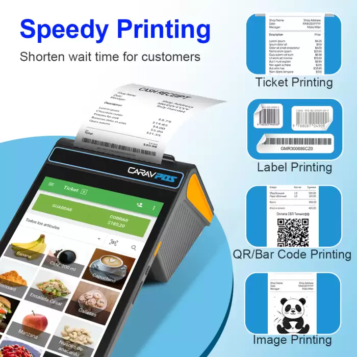 Integrated Camera and Thermal Printing Powerdriven 8 Inch Handheld Desktop Android 14 POS — image 4