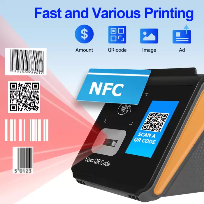 Integrated Camera and Thermal Printing Powerdriven 8 Inch Handheld Desktop Android 14 POS — image 5