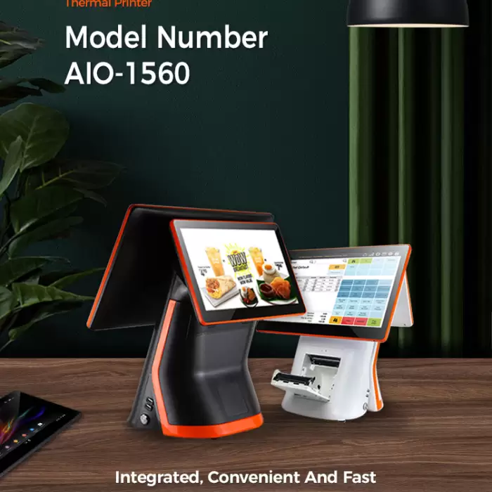 2021 New Designed Touch Screen All In One One or Dual Screen POS System — image 4
